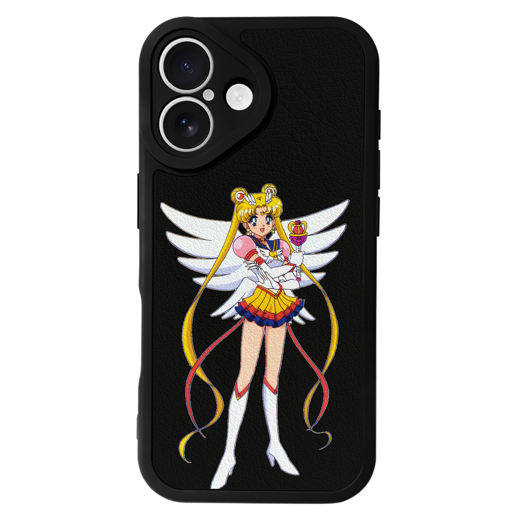 （画像用） 美少女戦士セーラームーン 月野 うさぎ つきの うさぎ Sailor Moon Tsukino Usagi 【iPhone 16シリーズ対応】シリコンスマホケース（レザー調） 材質：シリコン